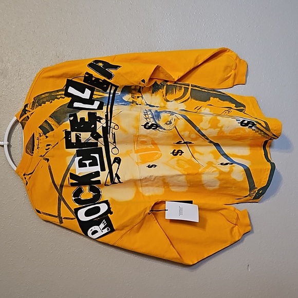 Spirit Jersey Street Wear Long Sleeve Rockefeller Puffy Print Shirt NWT - Picture 6 of 8